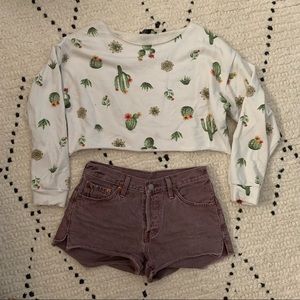 Purple Levi 501 Shorts size 25 w